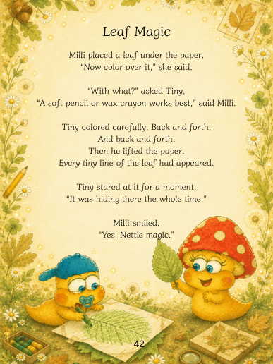 The matching English Leaf Magic story page
