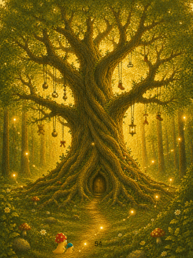 Tiny and Milli discover a mysterious glowing tree